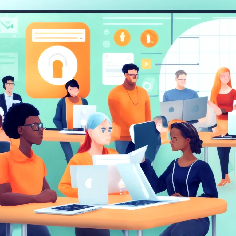 サイバーハイジーン講座で学ぶ様子